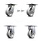 Service Caster 5 Inch V Groove Semi Steel Caster Set with Roller Bearing 2 Swivel Lock 2 Rigid SCC-35S520-VGR-BSL-2-R-2 - alternate 1